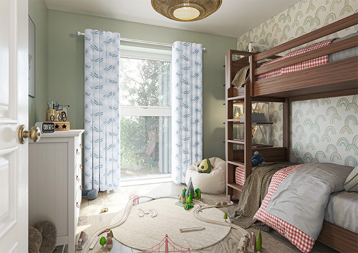 Flying Ace, Green - Made to Measure Curtains - Image 8